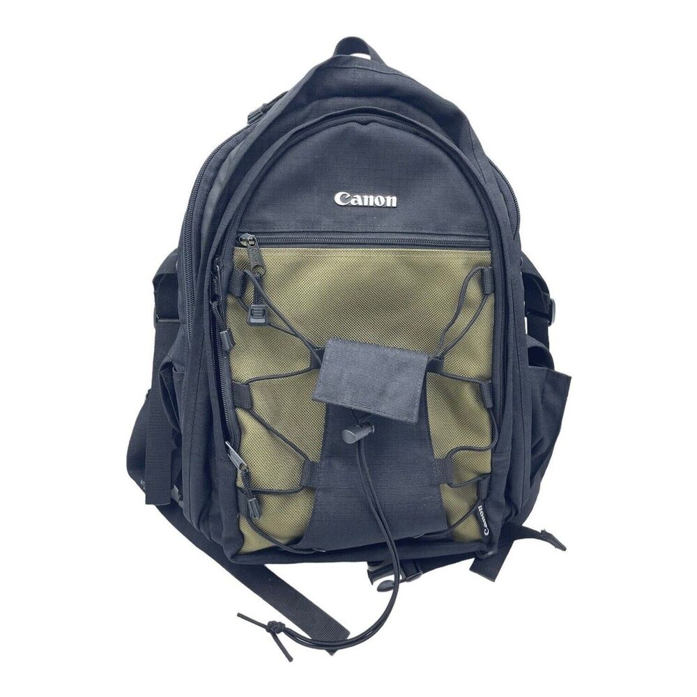 Canon Deluxe Photo Backpack 200 EG, Black and Olive Green,  15"x12"x5"